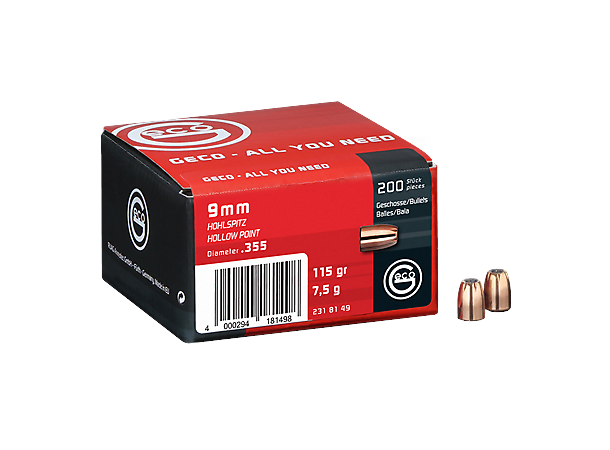 Geco Kuler 9mm 115 gr HP