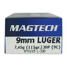 9 mm Magtech 115 gr JHP