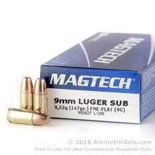 9 mm Magtech 147 gr FMJ