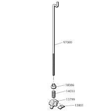 DILLON RL-550 Bent Rod for Automatic Powder System
