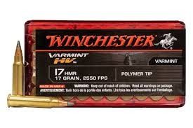 17 HMR Winchester 17 gr Varmint HP 2550 fts