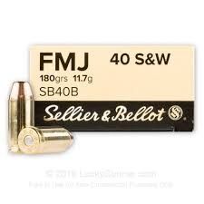 40 S&W Sellier & Bellot 180 gr FMJ