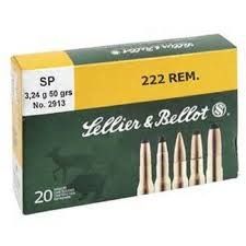 222 Rem Sellier & Bellot 50 gr SP